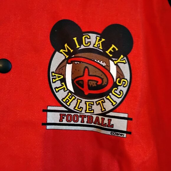 Men's Vintage Large Mickey Mouse Disney Football Canvas ad Corduroy Jacket - Picture 4 of 5